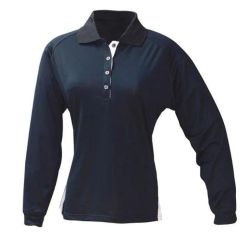 STENCIL 1142 Ladies Team Polo_ Long Sleeve_ Navy