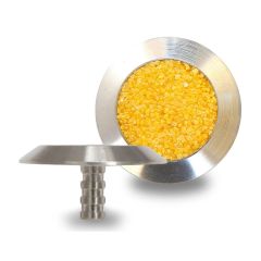 Stainless Steel Hazard Tactile _ Yellow Carborundum Insert Top wi