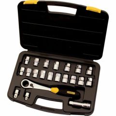 Stanley Socket Set Thrudrive 3_8_ _ 1_2_ Drive 21pc