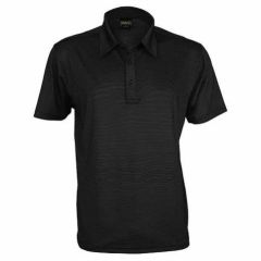 Stencil 1058 Mens Silvertech Short Sleeve Polo_ Black_Silver