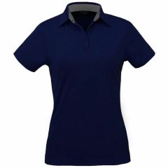 Stencil Ladies Kahve Short Sleeve Polo_ Navy