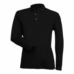 Stencil Mens Freshen Long Sleeve Polo_ Black