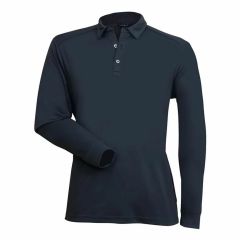 Stencil Mens Freshen Long Sleeve Polo_ Navy