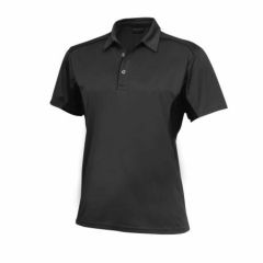 Stencil Mens Freshen Short Sleeve Polo_ Charcoal_Black