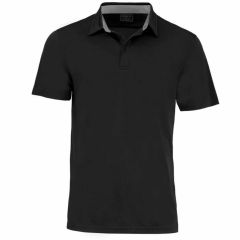 Stencil Mens Kahve Short Sleeve Polo_ Black