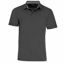 Stencil Mens Kahve Short Sleeve Polo_ Charcoal