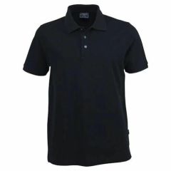 Stencil Mens TRAVERSE 100_ Combed Cotton Polo_ Black