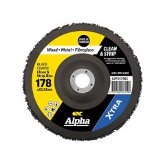 Surface Preperation Clean _ Strip Disc 178mm Black Coarse