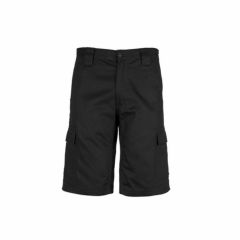 Syzmik Mens Drill Cargo Short Black