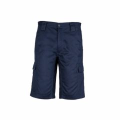 Syzmik Mens Drill Cargo Short Navy