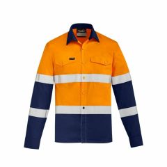 Syzmik Mens Lightweight Bio Motion Shirt Orange Navy