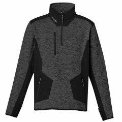 Syzmik Unisex Streetworx Reinforced 1_4 Zip Pullover Gunmetal Black