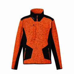 Syzmik Unisex Streetworx Reinforced 1_4 Zip Pullover Orange Black