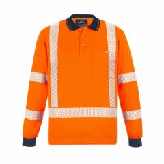 Syzmik ZH690 Unisex Hi Vis Segmented X Back NSW Rail Long Sleeve 