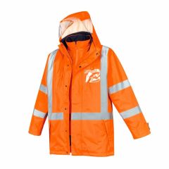 Syzmik ZJ616 Mens Hi Vis X Back Taped 4 in 1 Waterproof Jacket