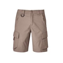 Syzmik ZS360 Mens Streetworx Curved Cargo Short_ Khaki