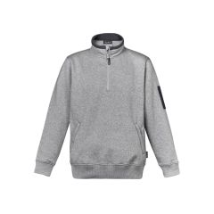 Syzmik ZT366 Mens 1_4 Zip Brushed Fleece_ Grey Marle