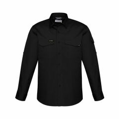 Syzmik ZW400 Mens Rugged Cooling Long Sleeve Shirt_ Black