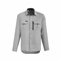 Syzmik ZW460 Mens Outdoor Long Sleeve Shirt_ Stone