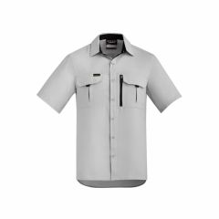 Syzmik ZW465 Mens Outdoor Short Sleeve Shirt_ Stone