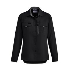 Syzmik ZW760 Womens Outdoor Long Sleeve Shirt_ Black