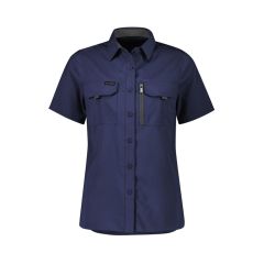 Syzmik ZW765 Womens Outdoor Short Sleeve Shirt_ Navy