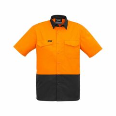 Syzmik ZW815 Mens Rugged Cooling Spliced Short Sleeve Shirt_ Oran