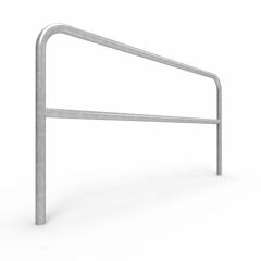 U_Bar Double Rail 2m Below Ground _ Galvanised