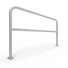 U_Bar Double Rail 2m Surface Mounted _ Galvanised