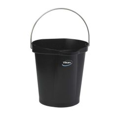 Vikan Bucket_ 12 Litre_ Black