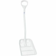 Vikan Ergonomic shovel with drain holes_1145 mm_ White