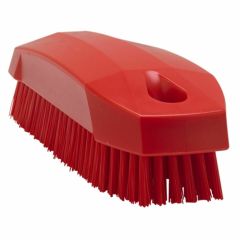 Vikan Hand Brush S _ Nailbrush_ 130 mm_ Hard_ Red