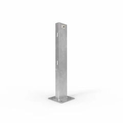 W_Beam Double Height Post 1140mm Surface Mounted _ Galvanised