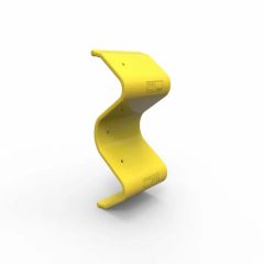 W_Beam Rail End Boot _ Yellow LLDPE