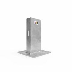 W_Beam Single Height Post 400mm Surface Mounted _ Galvanised