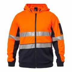 WorkCraft Hi Vis Hoop Style Reflective Brushed Fleece Hoodie_ Ora