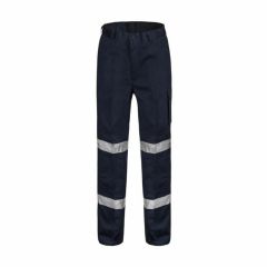 WorkCraft Modern Fit Mid Weight Cotton Drill Cargo Trouser w_ CSR Tape_ Navy