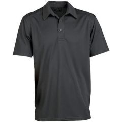 `Stencil Glacier Mens Short Sleeve Polo_ Charcoal