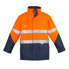 Syzmik ZJ350 Mens Storm Jacket, Orange/Navy