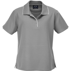 Biz Collection P3225 Ladies Elite Polo 170gsm, Silver Grey/White