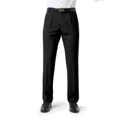 Biz Collection BS29110 Mens Classic Pleat Front Pant, Black