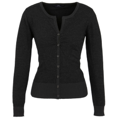 Biz Collection LC131LL Ladies Origin Merino Cardigan, Black