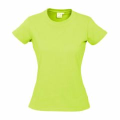 Biz Collection T10022 Ladies Ice Tee 185gsm, Fluoro Yellow