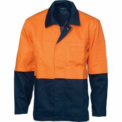 DNC 3431 Patron Saint F/R Cotton Drill Jacket, Orange/Navy