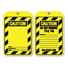 Caution Blank Tag - Cardboard, Pack/100