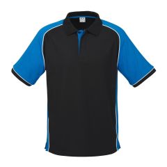 Biz Collection P10122 Ladies Nitro Polo 210gsm, Black/Royal/White