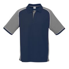 Biz Collection P10112 Mens Nitro Polo, Navy/Grey/White